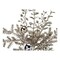 RC Home Decor; 18" Platinum Glittered Smilax, Berry, and Fir Ball Spray – Elegant Christmas Decoration; Category:Christmas Stems; Image:4